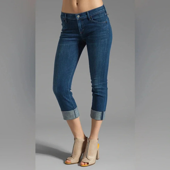 Citizens of Humanity Dani Cropped Straight Leg Cuffed Hem Jeans Women’s Size 31 - Picture 1 of 13